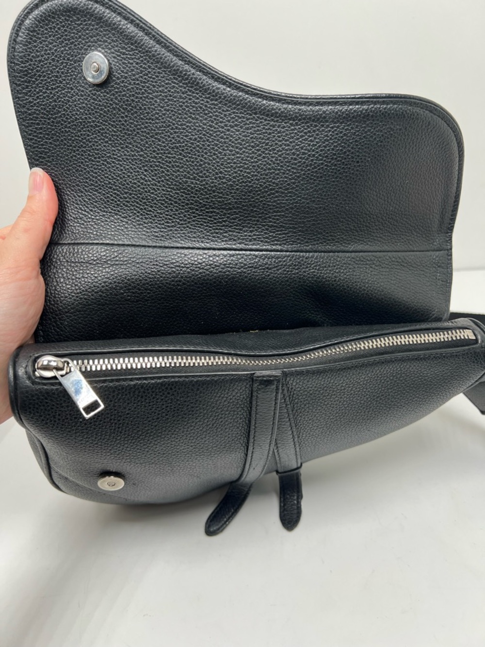 Dior Saddle Crossbody Bag Leather Black - Picture 5 of 11